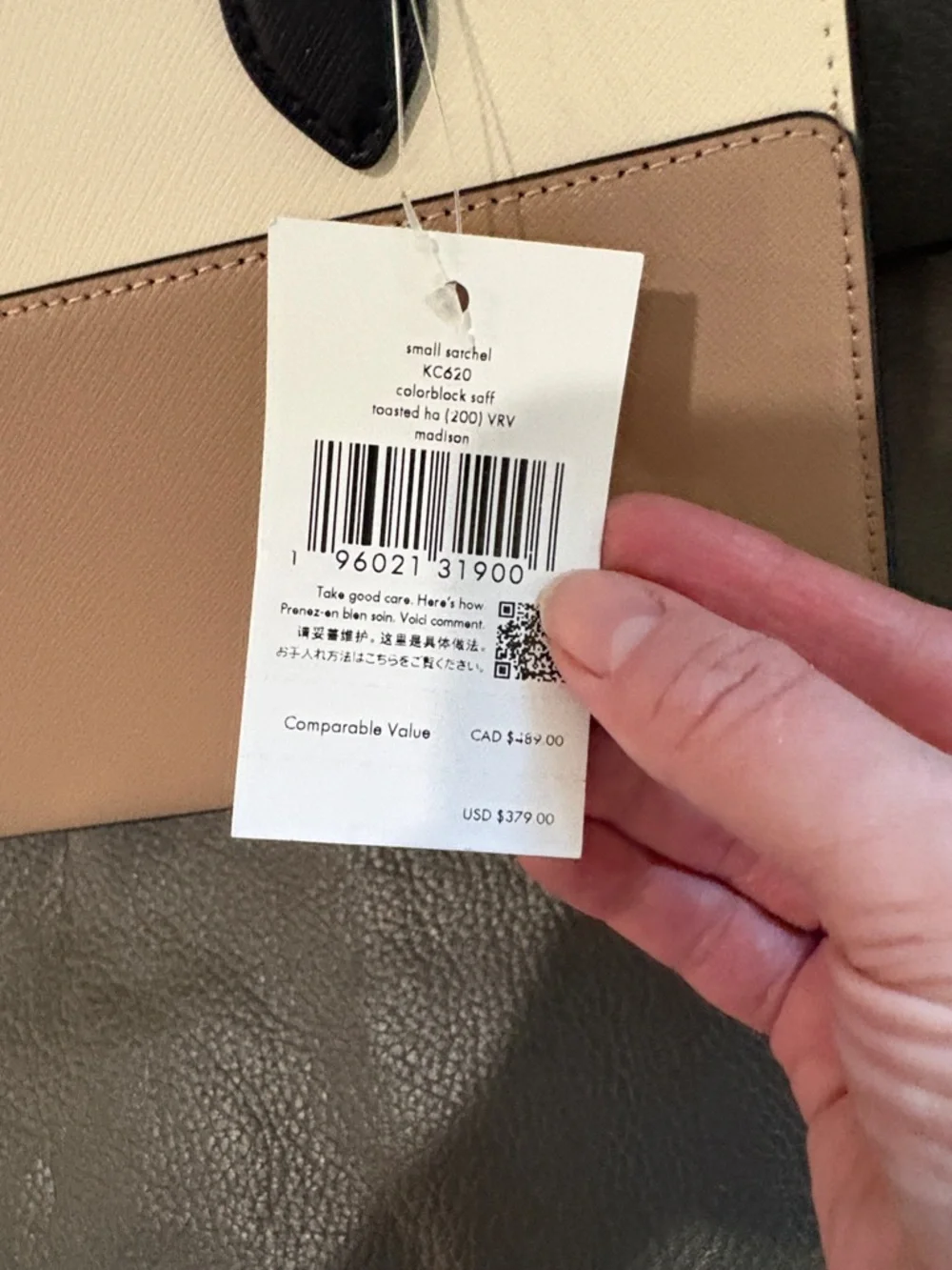 Kate spade small color block satchel